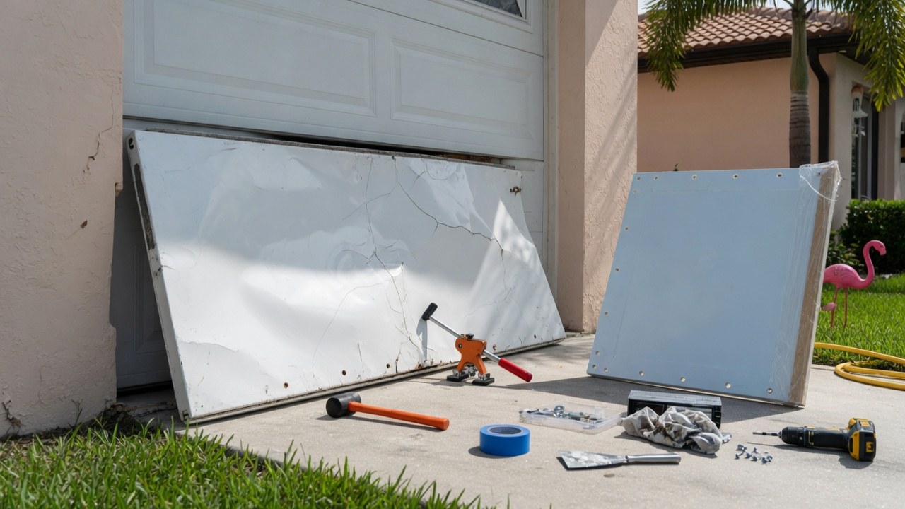 Garage Door Panel Repair